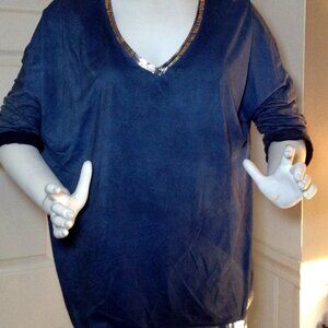 NWOT Gigi Moda "XL" Dressy Tee, Italian, Trending Design, Boho chic, Couture